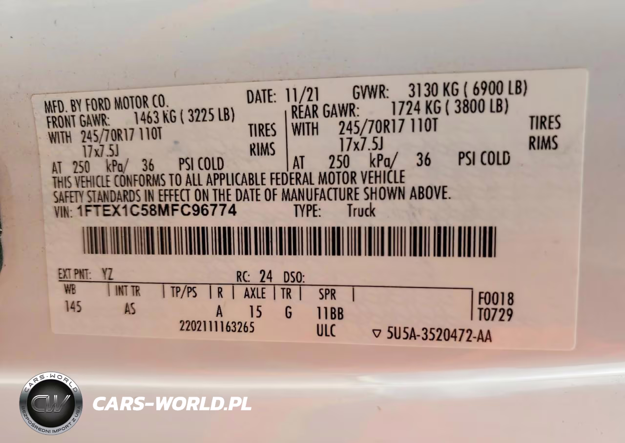 2021 Ford F150 Super Cab VIN:1FTEX1C58MFC96774 - 12