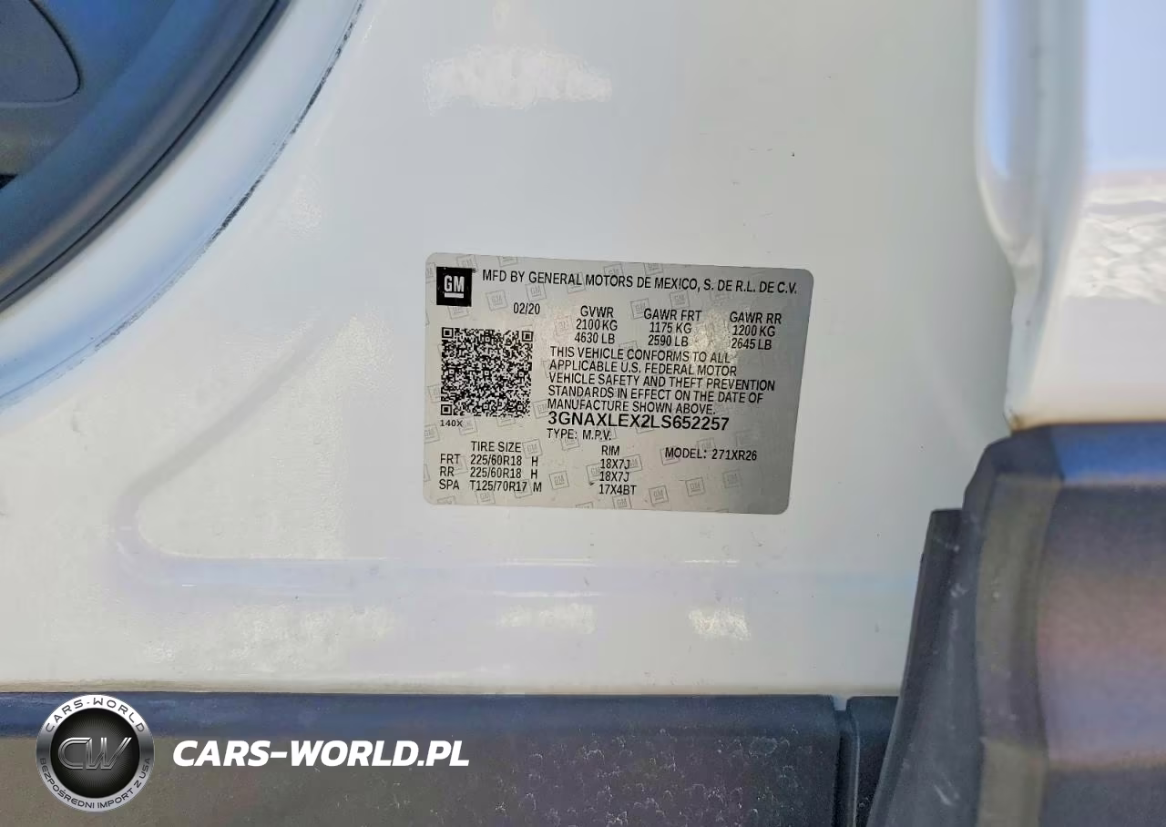 2020 Chevrolet Equinox Lt VIN:3GNAXLEX2LS652257 - 14