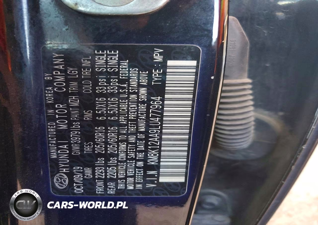 2020 Hyundai Kona Se VIN:KM8K12AA9LU477964 - 12