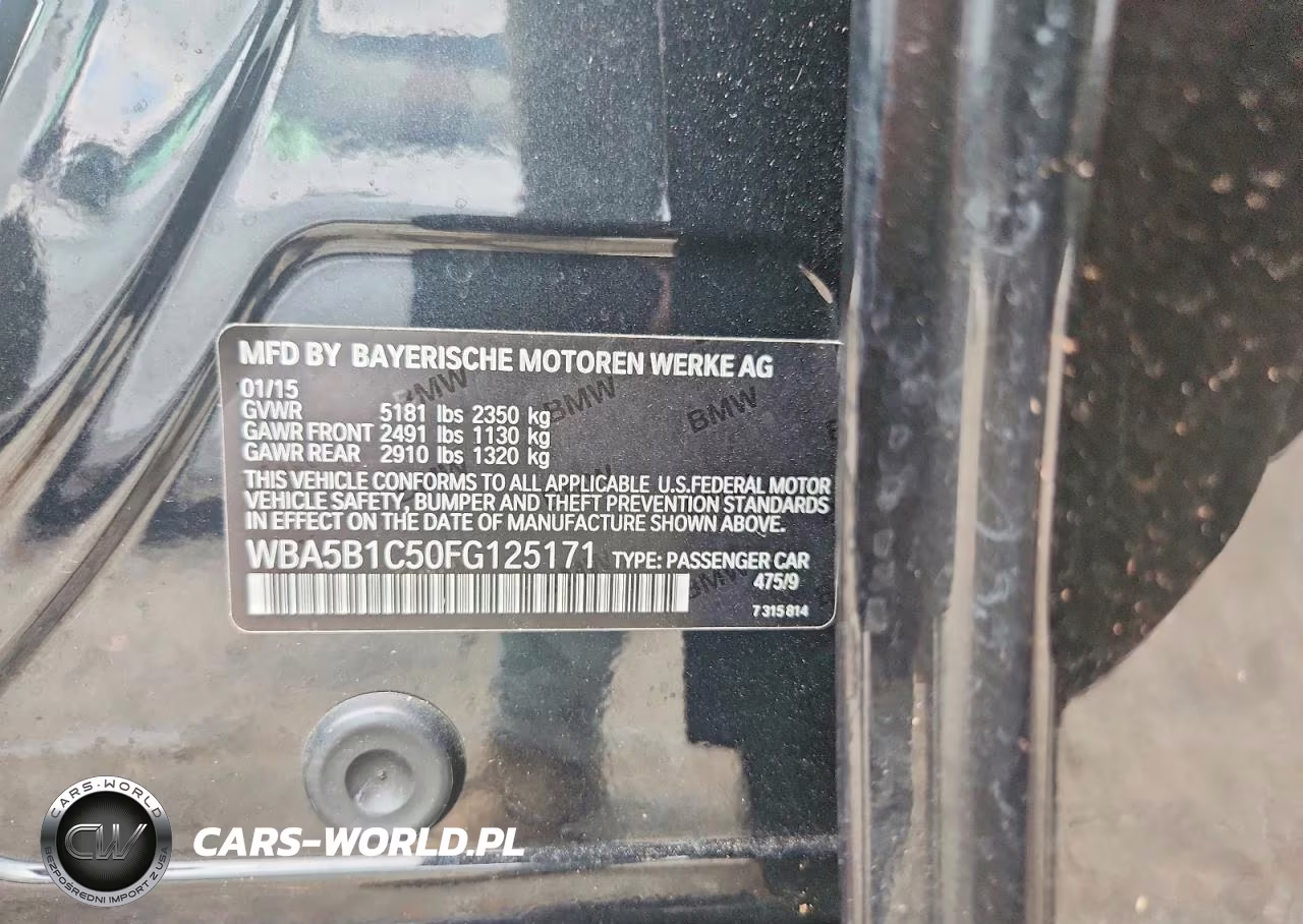 2015 BMW 535 I VIN:WBA5B1C50FG125171 - 12