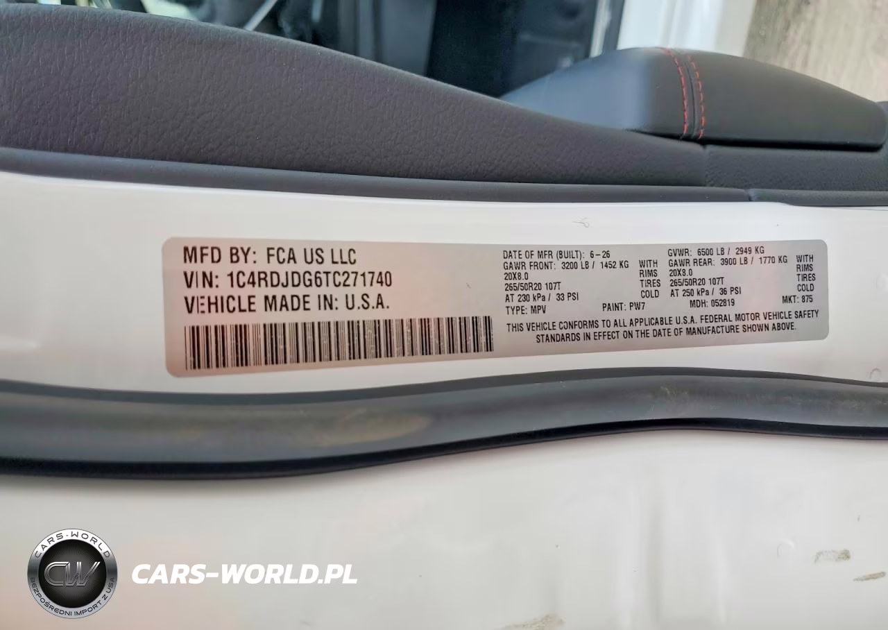 2026 Dodge Durango Gt VIN:1C4RDJDG6TC271740 - 13
