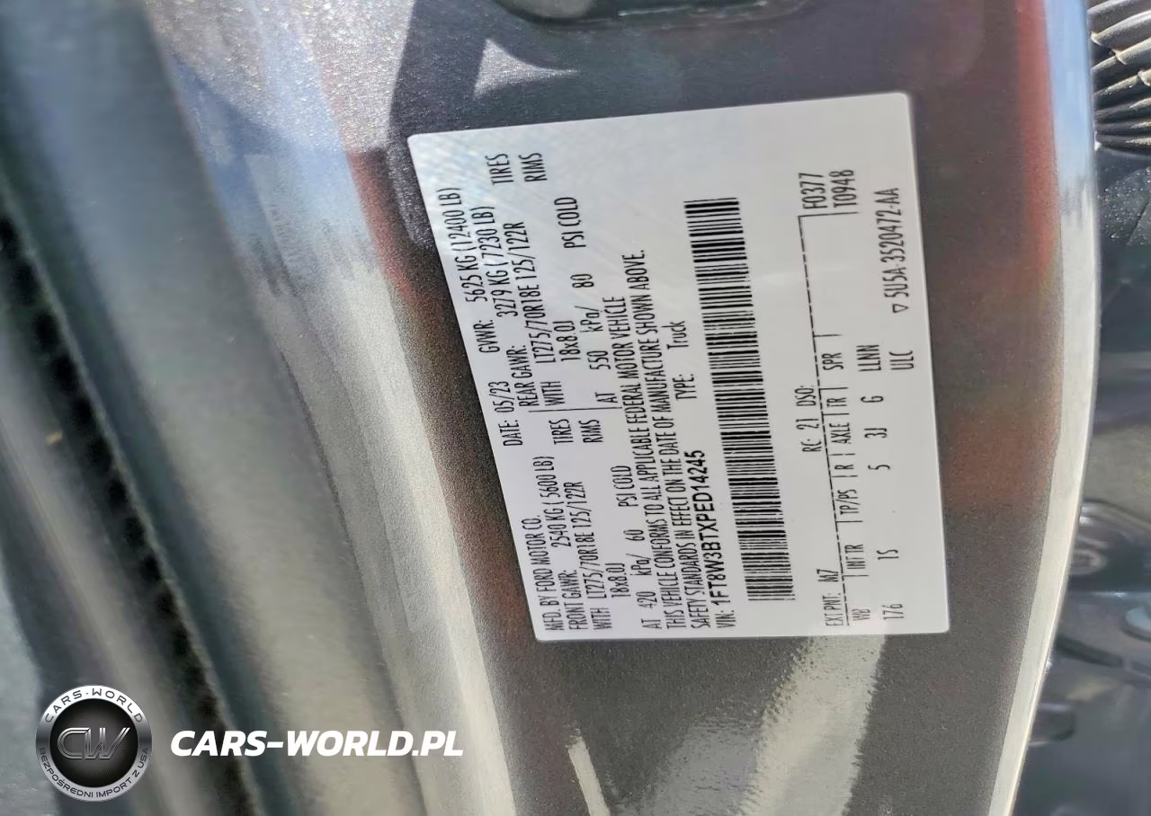 2023 Ford F350 Super Duty VIN:1FT8W3BTXPED14245 - 14