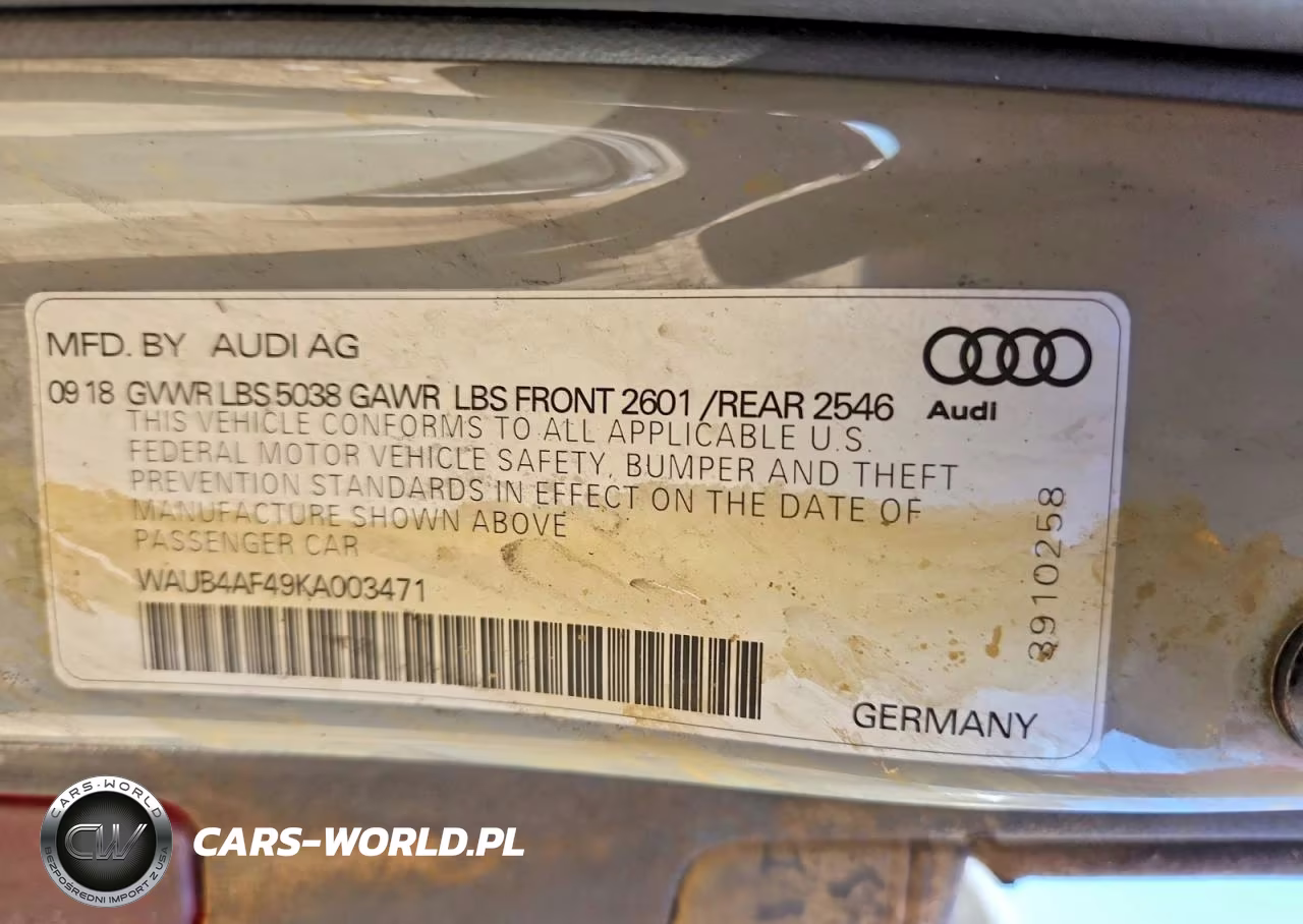 2019 Audi S4 Premium Plus VIN:WAUB4AF49KA003471 - 12