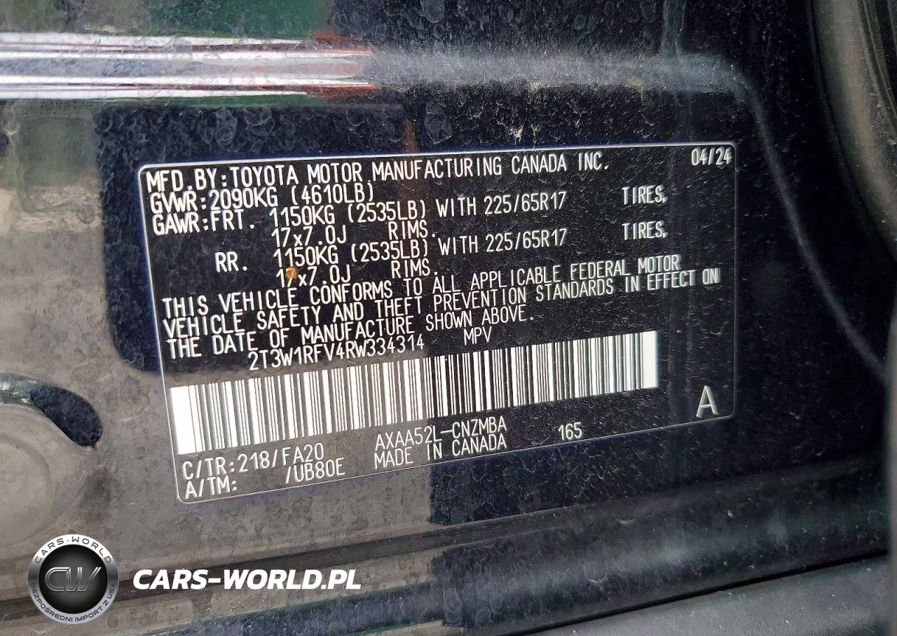 2024 Toyota Rav4 Xle VIN:2T3W1RFV4RW334314 - 13