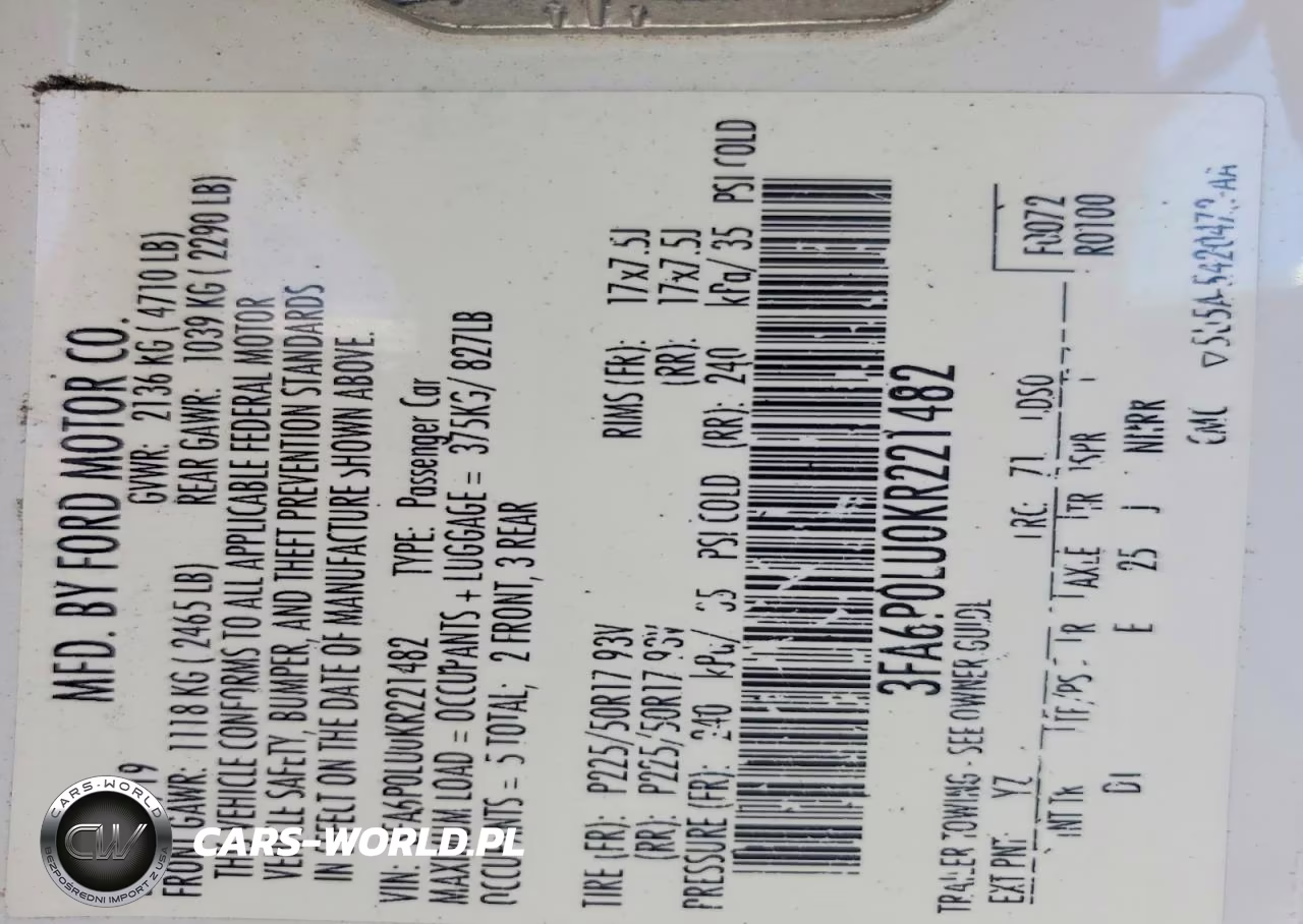 2019 Ford Fusion Se VIN:3FA6P0LU0KR221482 - 13