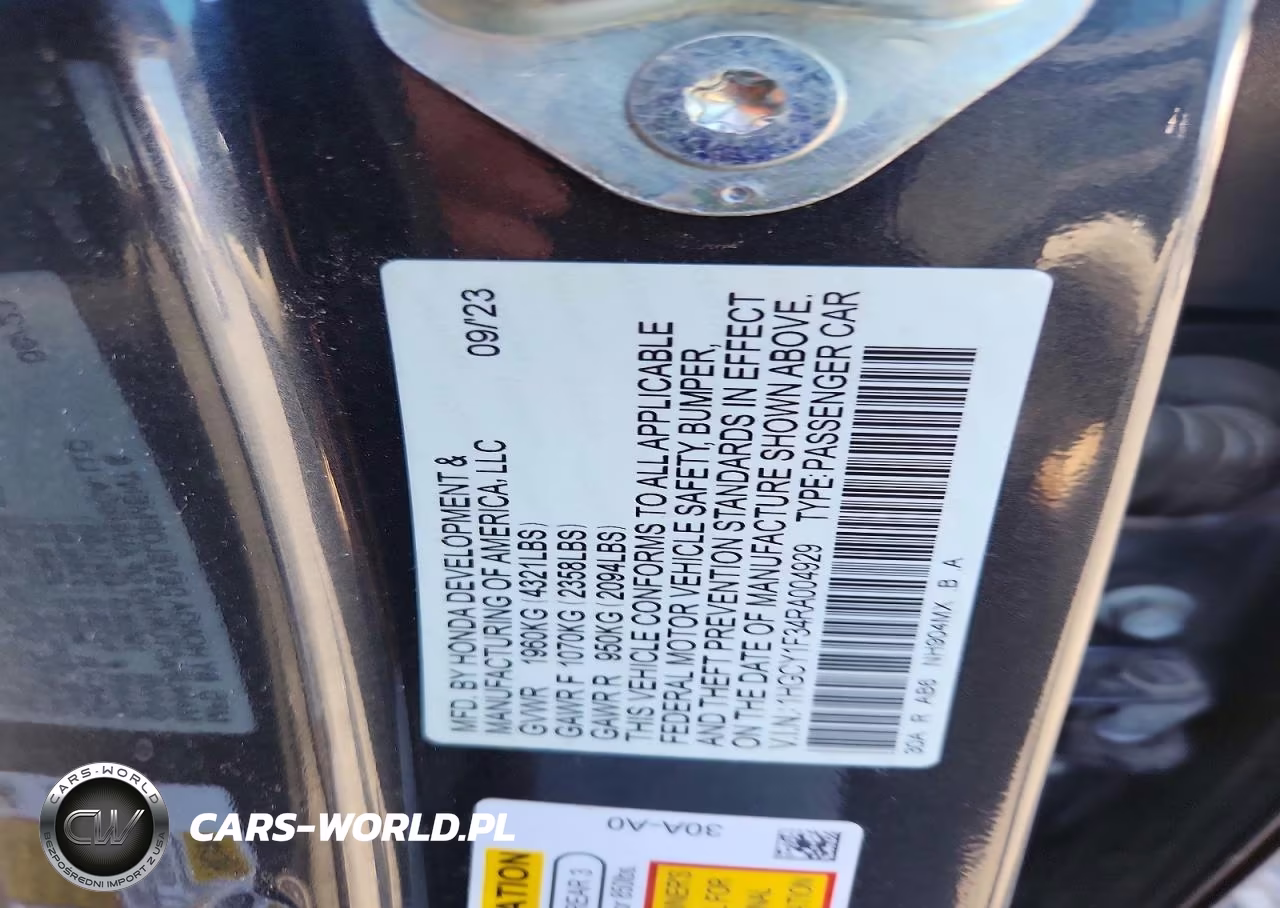 2024 Honda Accord Ex VIN:1HGCY1F34RA004929 - 12