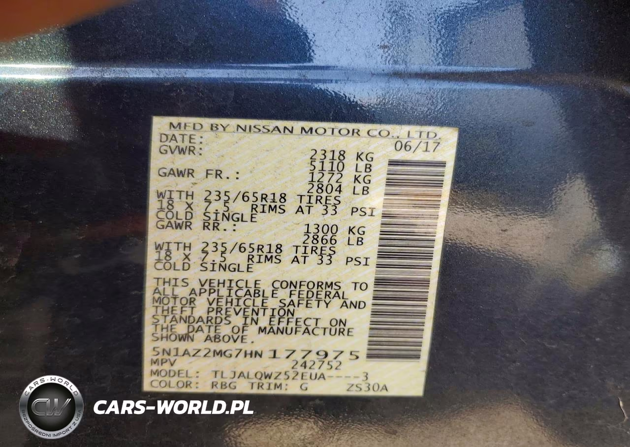 2017 Nissan Murano Sv VIN:5N1AZ2MG7HN177975 - 14