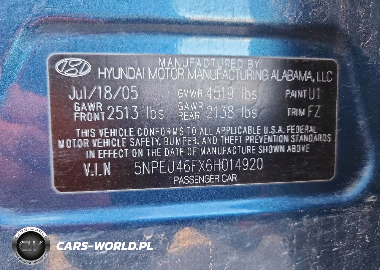 2006 Hyundai Sonata VIN:5NPEU46FX6H014920 - 13