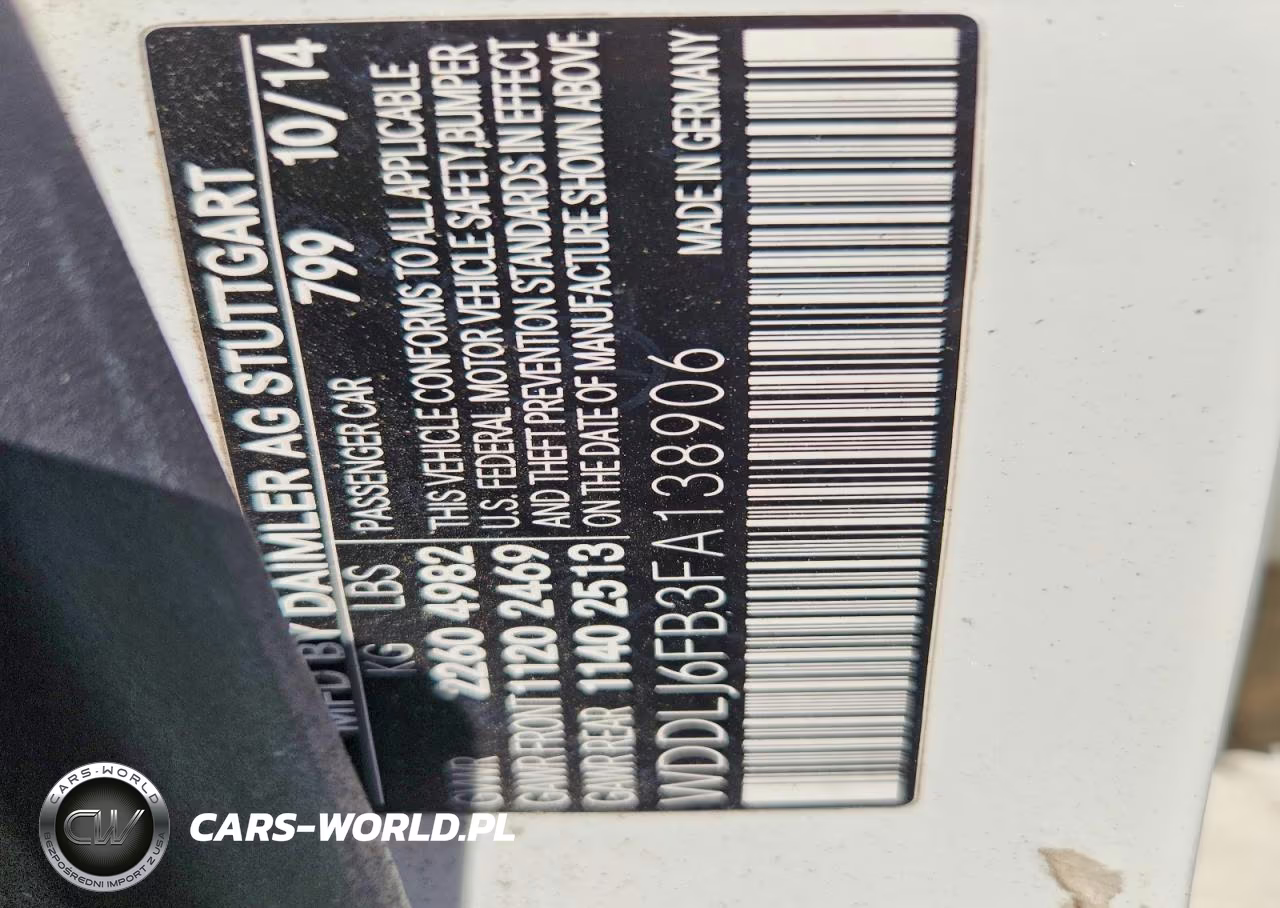 2015 Mercedes-Benz Cls 400 VIN:WDDLJ6FB3FA138906 - 12