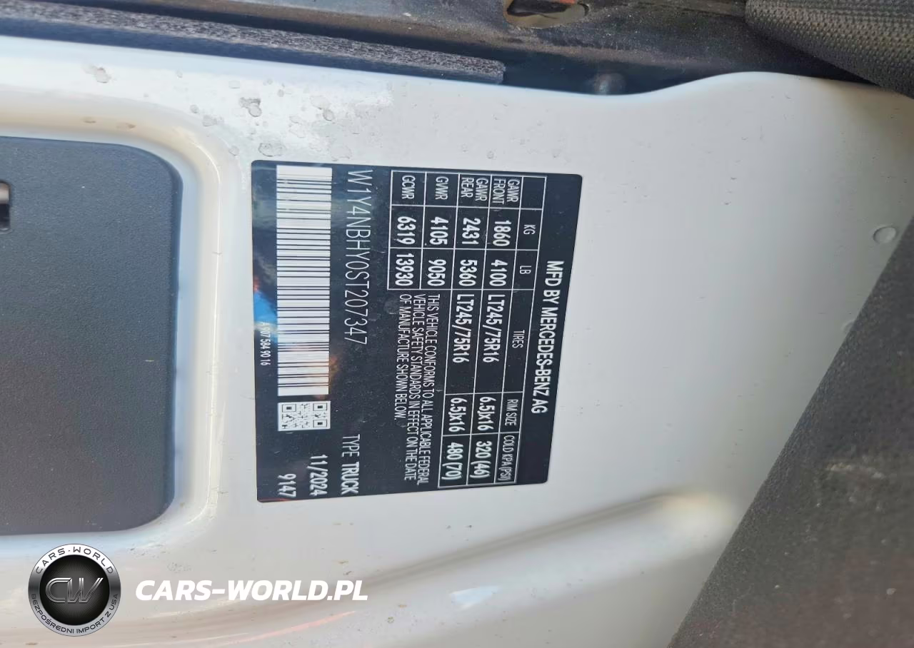 2025 Mercedes-Benz Sprinter 2500 Delivery Van VIN:W1Y4NBHY0ST207347 - 14