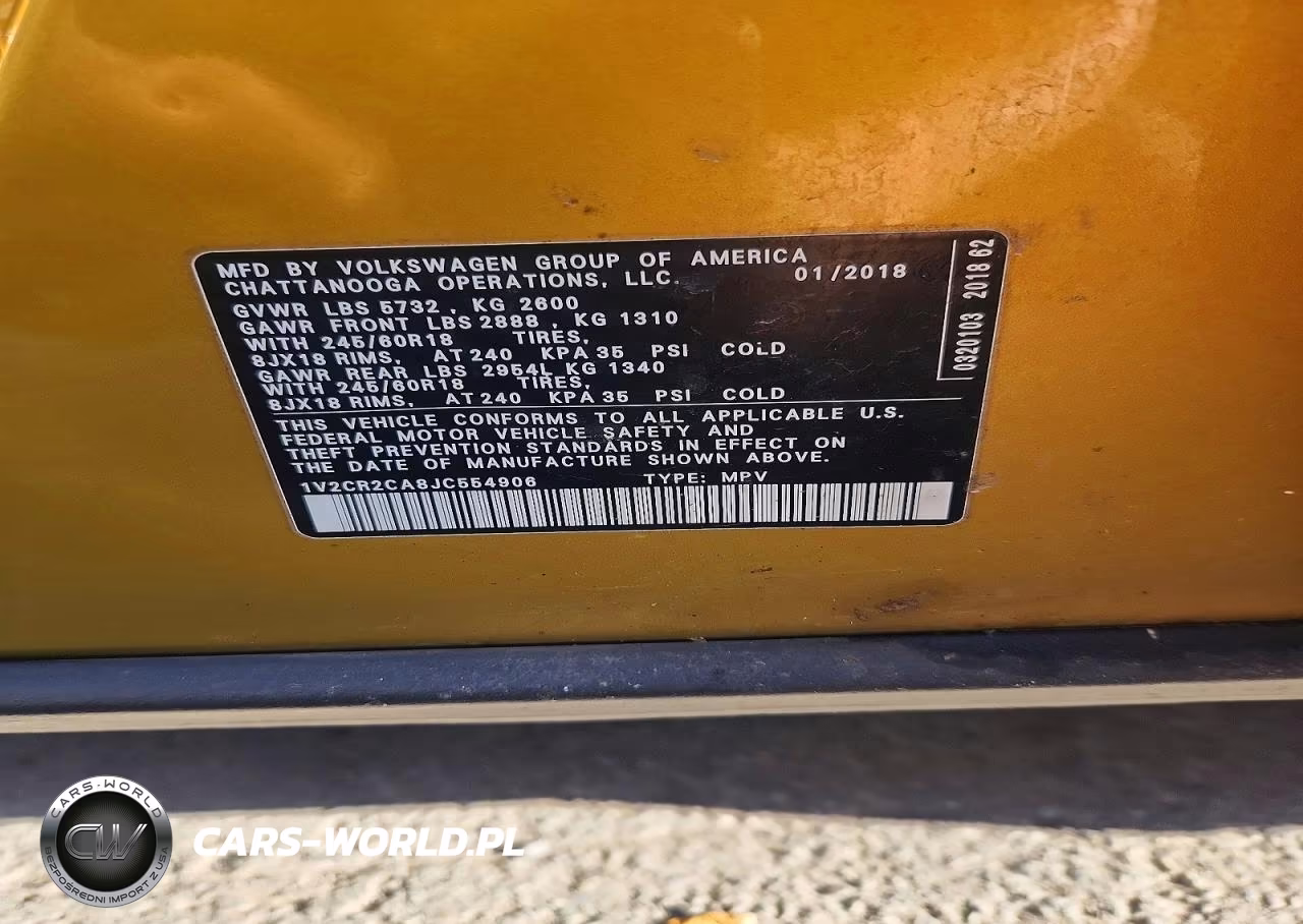 2018 Volkswagen Atlas Se VIN:1V2CR2CA8JC554906 - 13