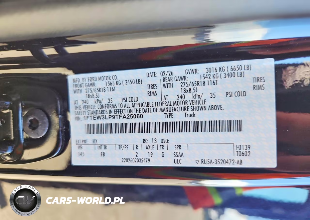 2026 Ford F150 Xlt VIN:1FTEW3LP9TFA25060 - 12