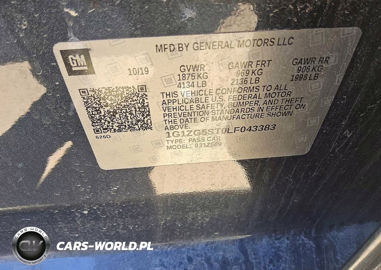 2020 Chevrolet Malibu Rs VIN:1G1ZG5ST0LF043383 - 12