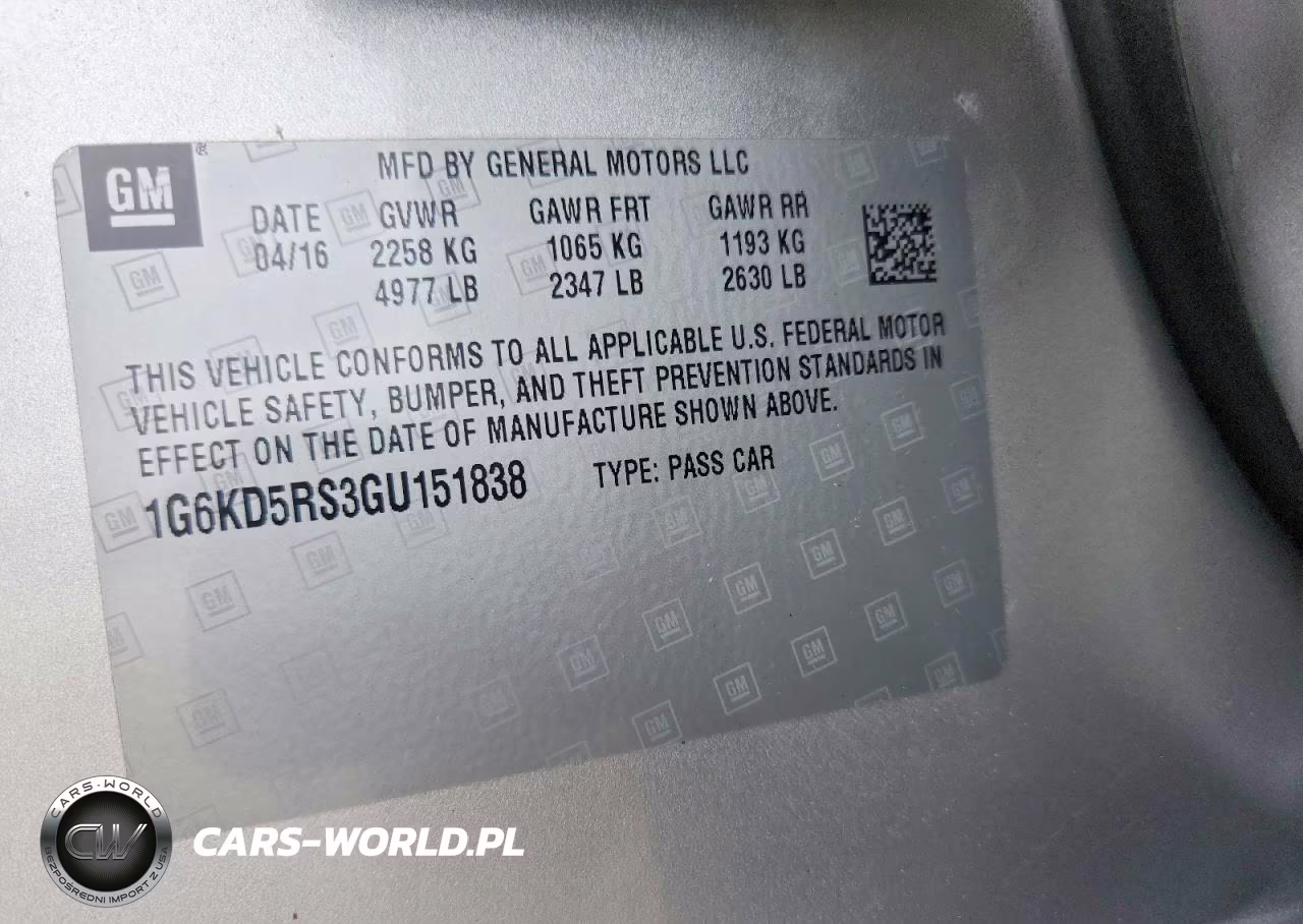 2016 Cadillac Ct6 Luxury VIN:1G6KD5RS3GU151838 - 12
