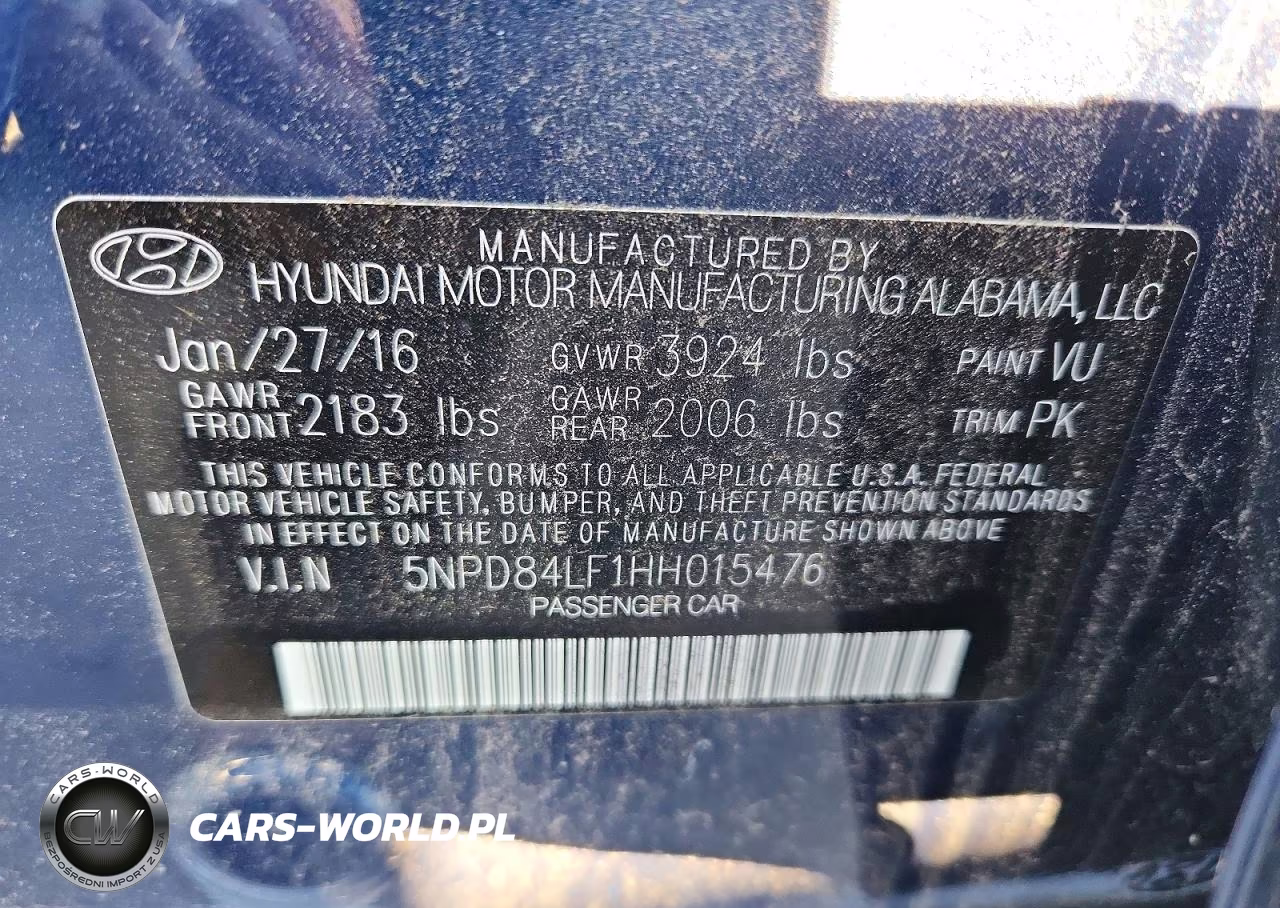 2017 Hyundai Elantra Se VIN:5NPD84LF1HH015476 - 12