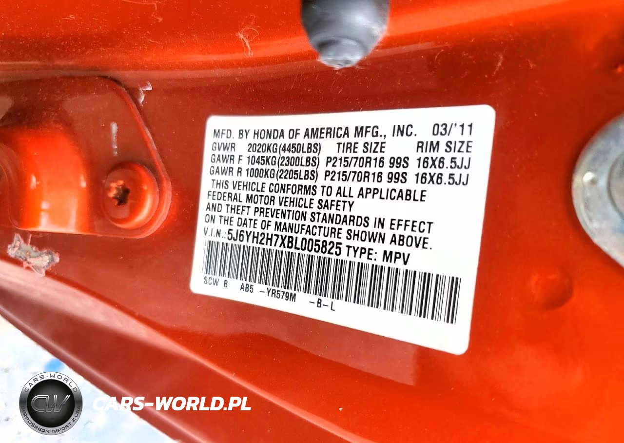 2011 Honda Element Ex VIN:5J6YH2H7XBL005825 - 14