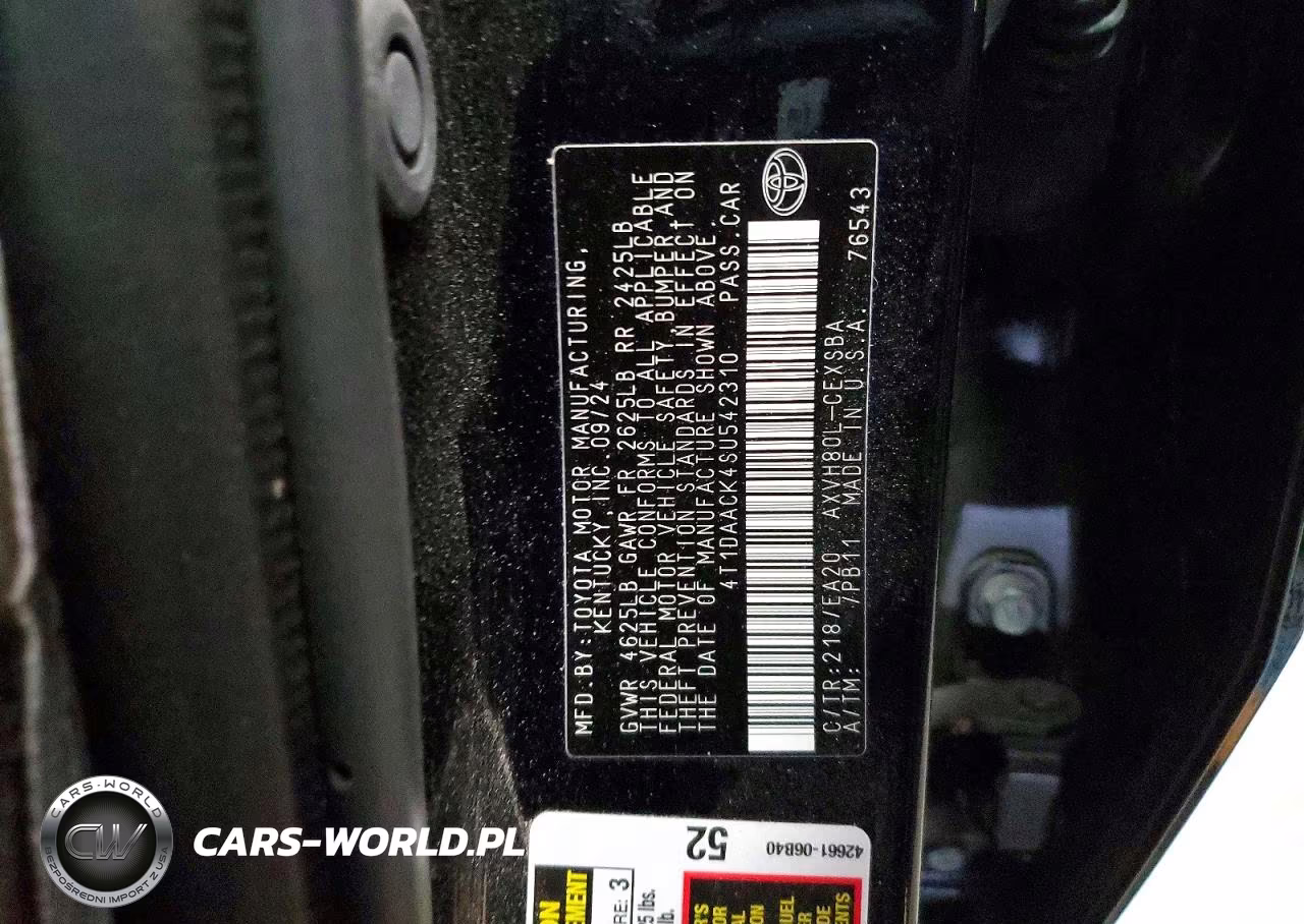 2025 Toyota Camry Se VIN:4T1DAACK4SU542310 - 13