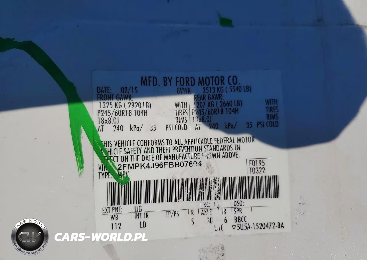 2015 Ford Edge Sel VIN:2FMPK4J96FBB07604 - 14