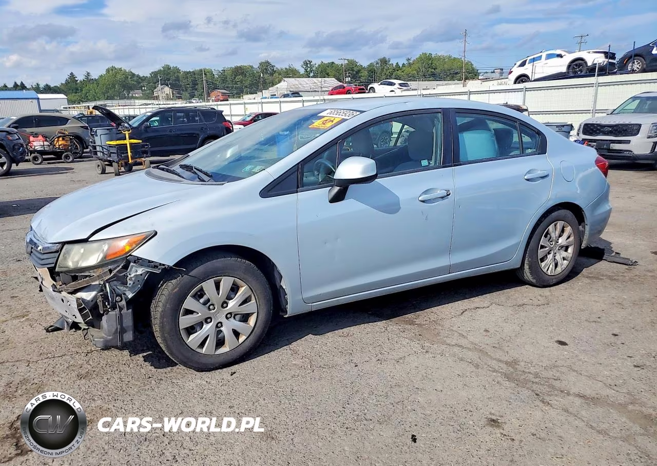 2012 Honda Civic Lx VIN:2HGFB2F55CH559340 - 1