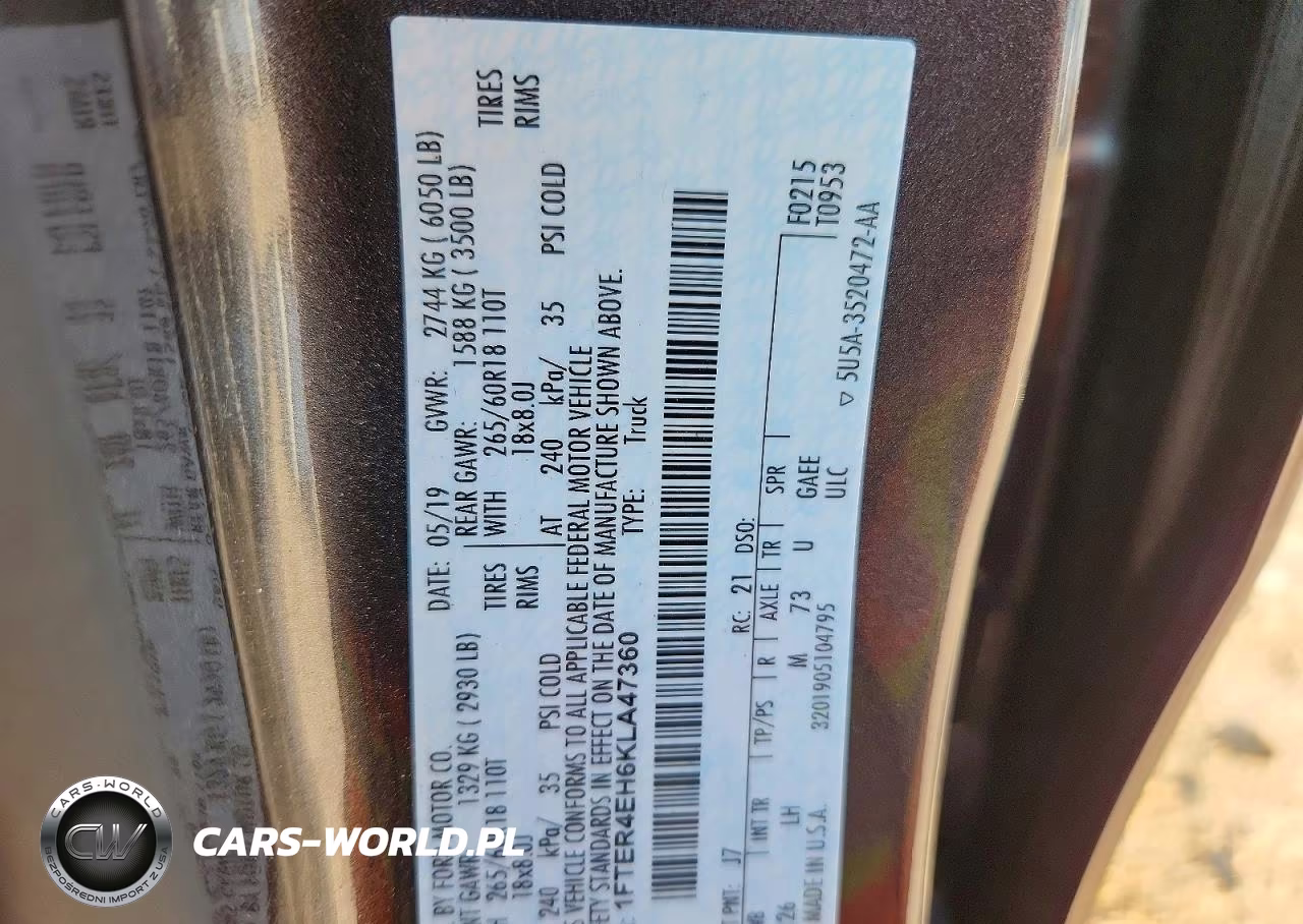 2019 Ford Ranger Xl VIN:1FTER4EH6KLA47360 - 13