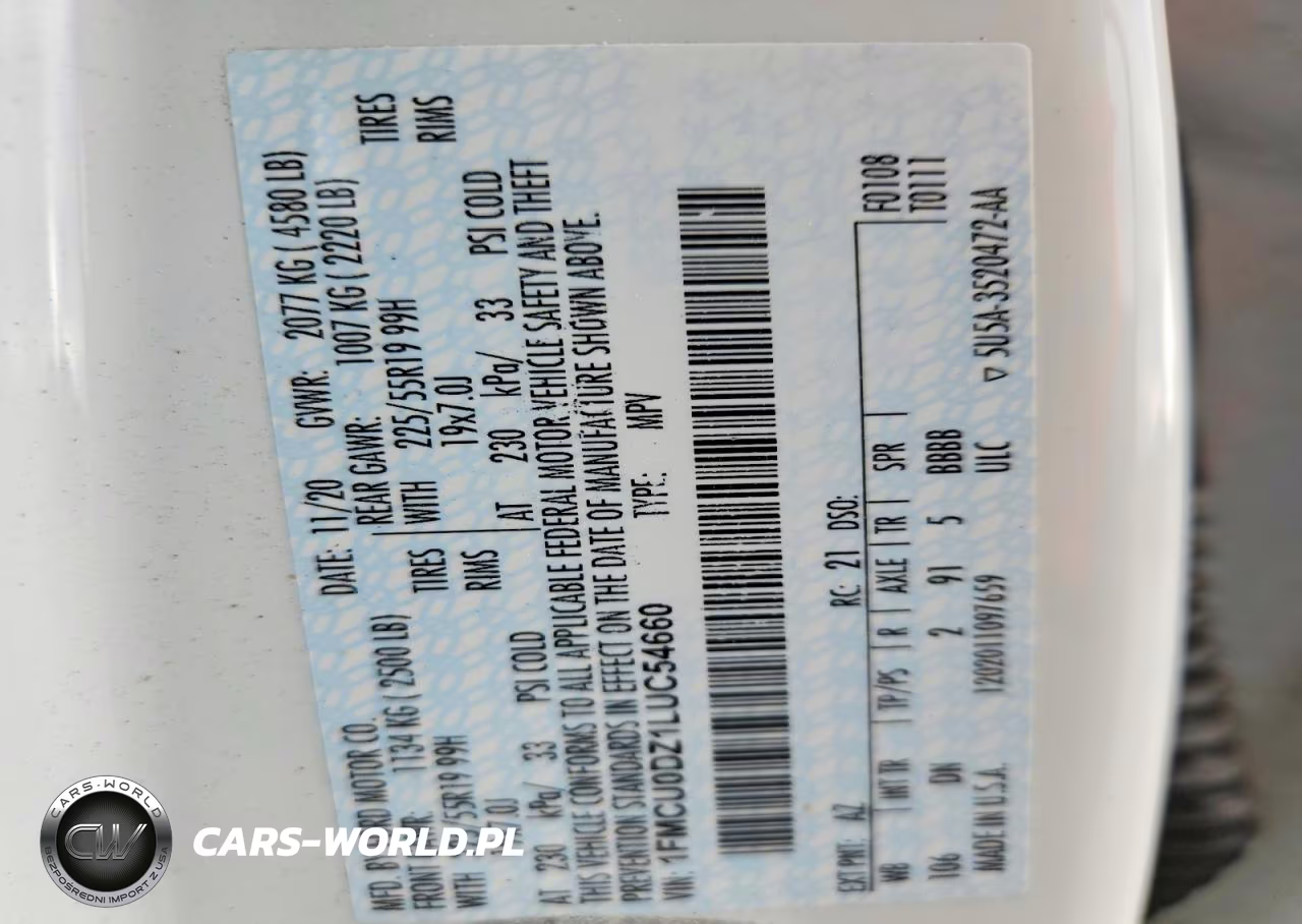 2020 Ford Escape Titanium VIN:1FMCU0DZ1LUC54660 - 13