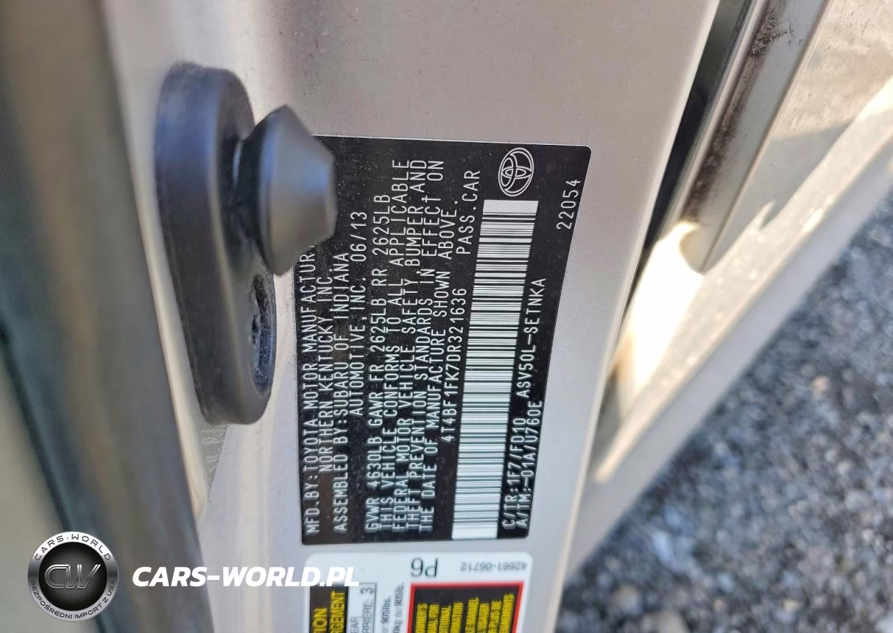 2013 Toyota Camry Le VIN:4T4BF1FK7DR321636 - 12