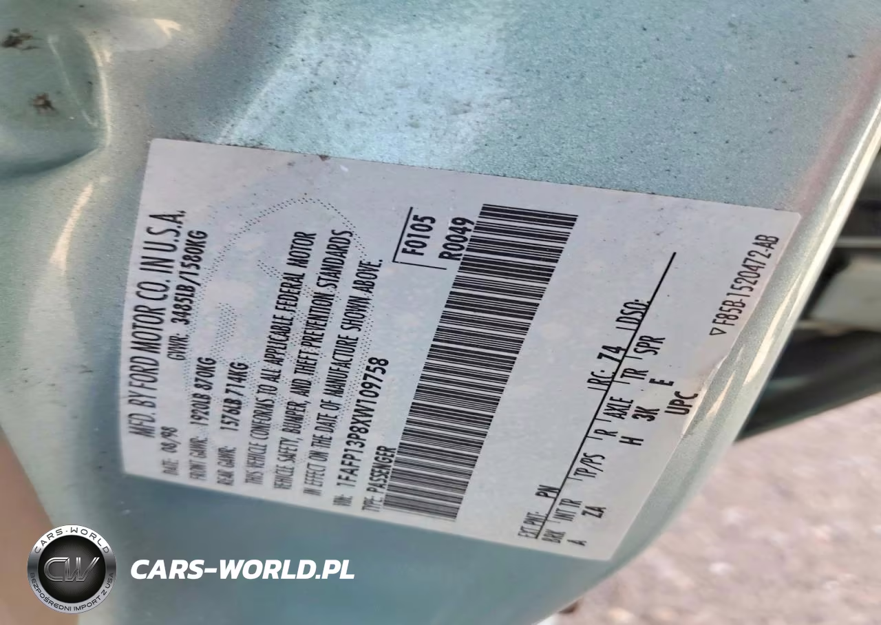 1999 Ford Escort Se VIN:1FAFP13P8XW109758 - 12
