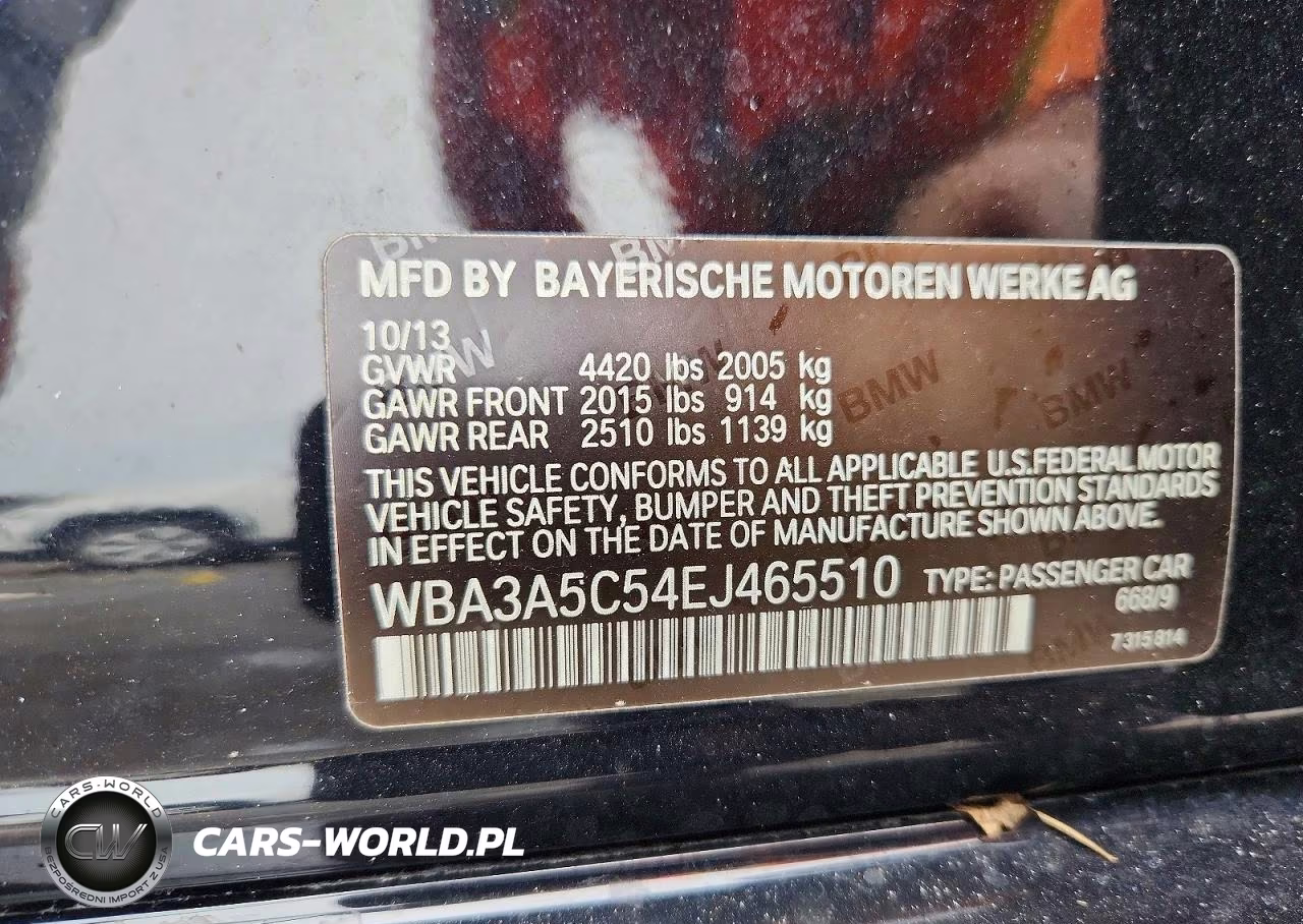 2014 BMW 328 I VIN:WBA3A5C54EJ465510 - 12