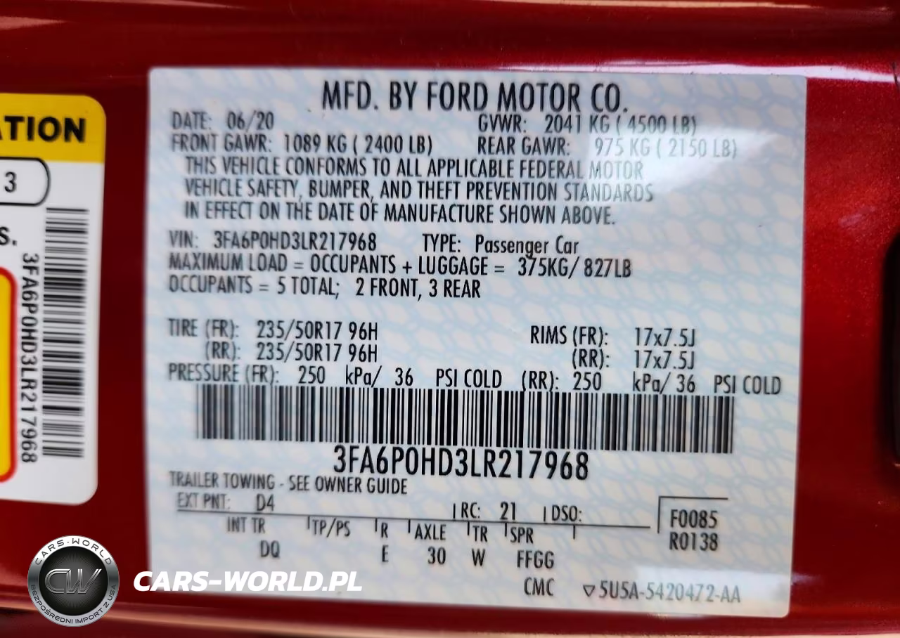 2020 Ford Fusion Se VIN:3FA6P0HD3LR217968 - 12