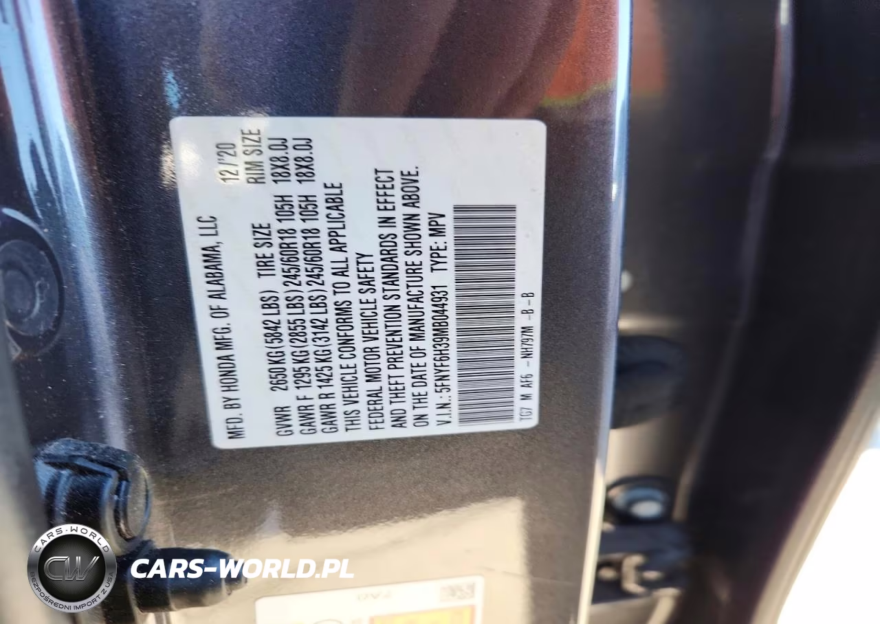 2021 Honda Pilot Ex VIN:5FNYF6H39MB044931 - 12