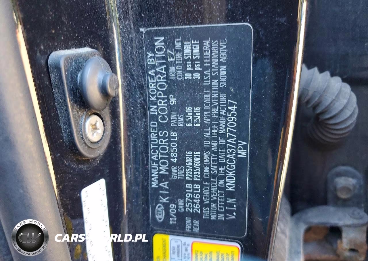2010 Kia Sportage Lx VIN:KNDKGCA37A7709547 - 13
