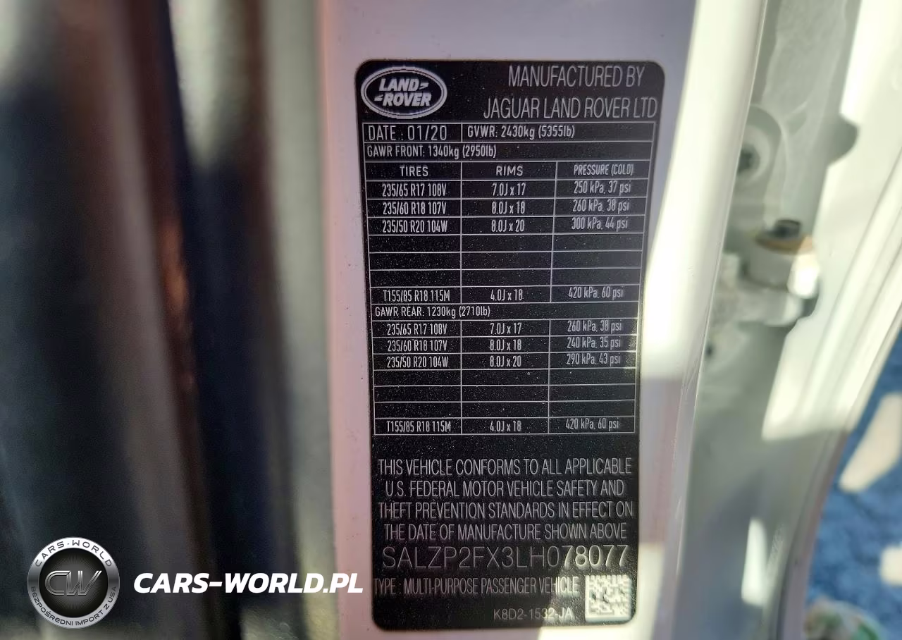 2020 Land Rover Range Rover Evoque Se VIN:SALZP2FX3LH078077 - 13