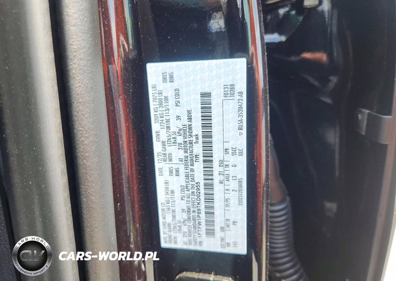 2026 Ford F150 Police Responder VIN:1FTFW1P89TKD02955 - 12