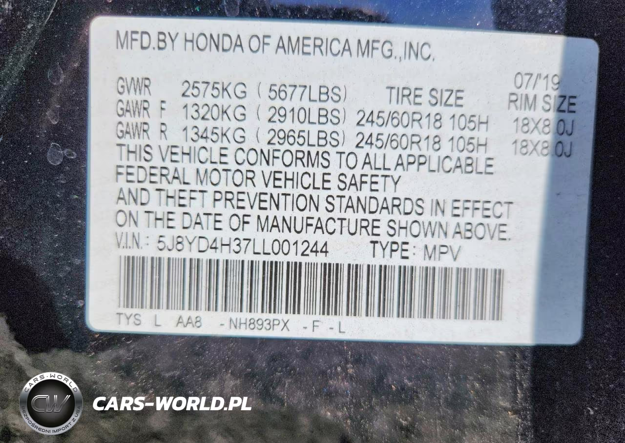 2020 Acura Mdx VIN:5J8YD4H37LL001244 - 13