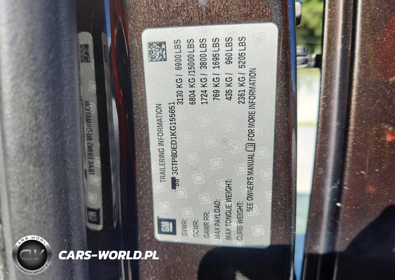 2019 GMC Sierra C1500 Slt VIN:3GTP8DED1KG155651 - 12