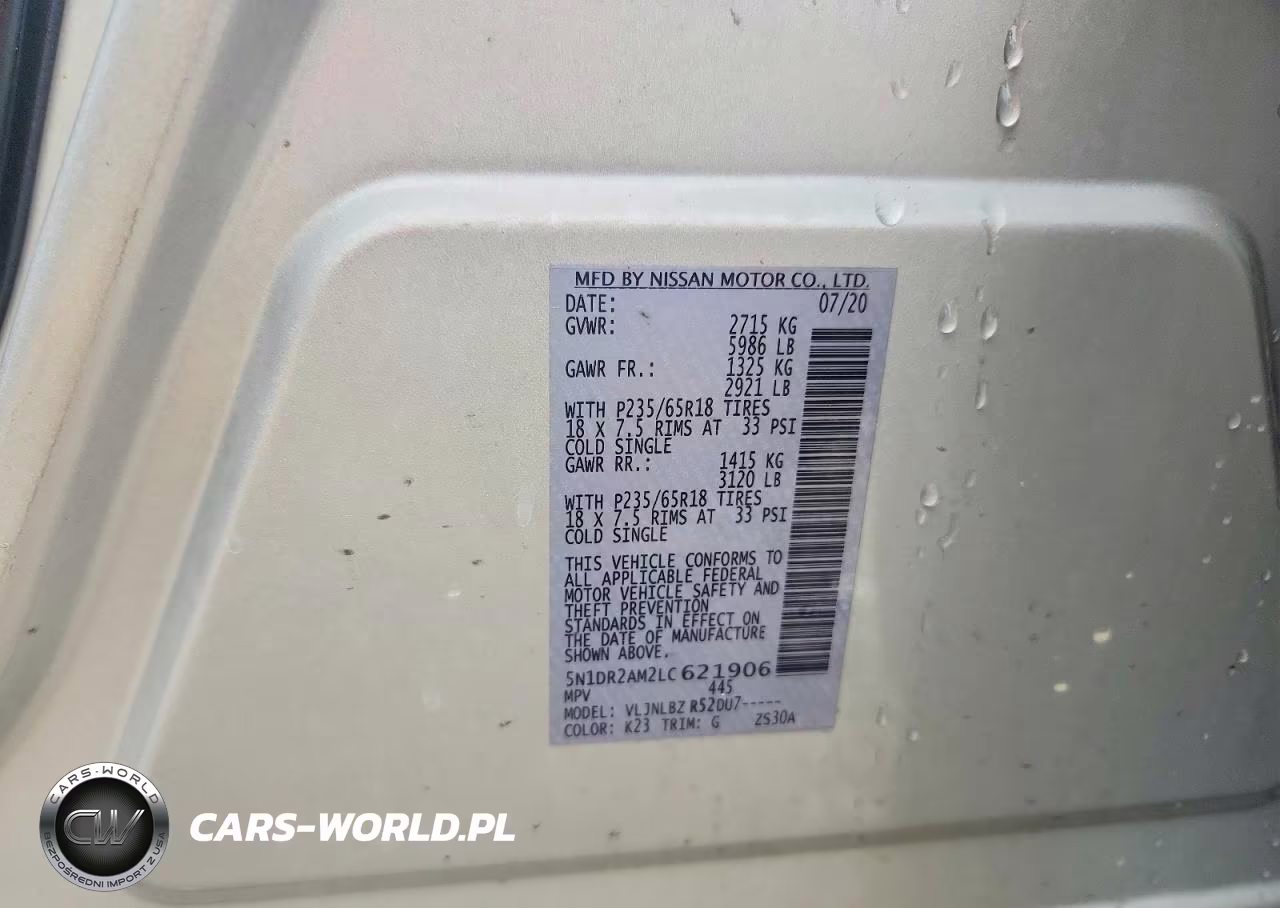 2020 Nissan Pathfinder S VIN:5N1DR2AM2LC621906 - 13