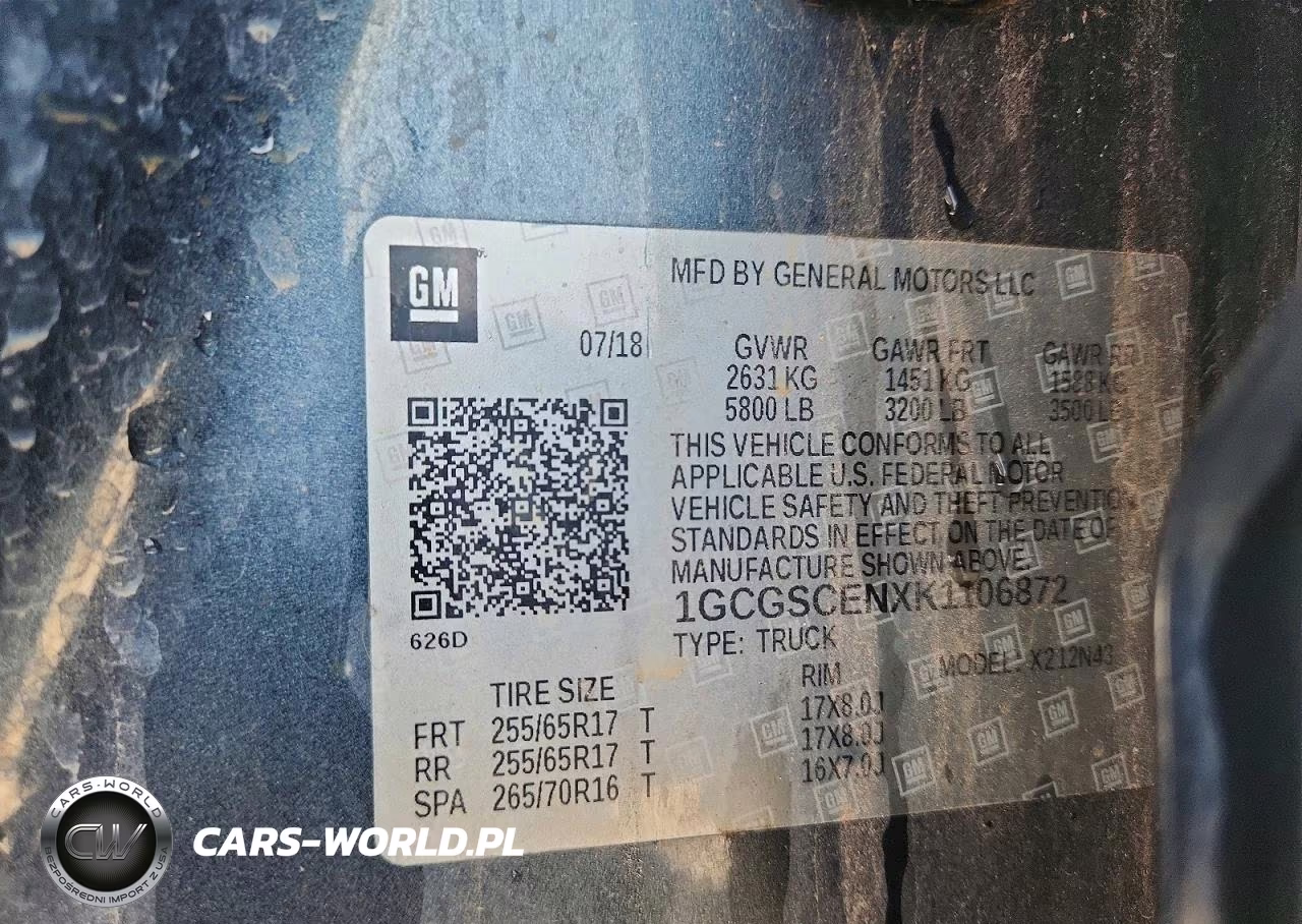 2019 Chevrolet Colorado Lt VIN:1GCGSCENXK1106872 - 12