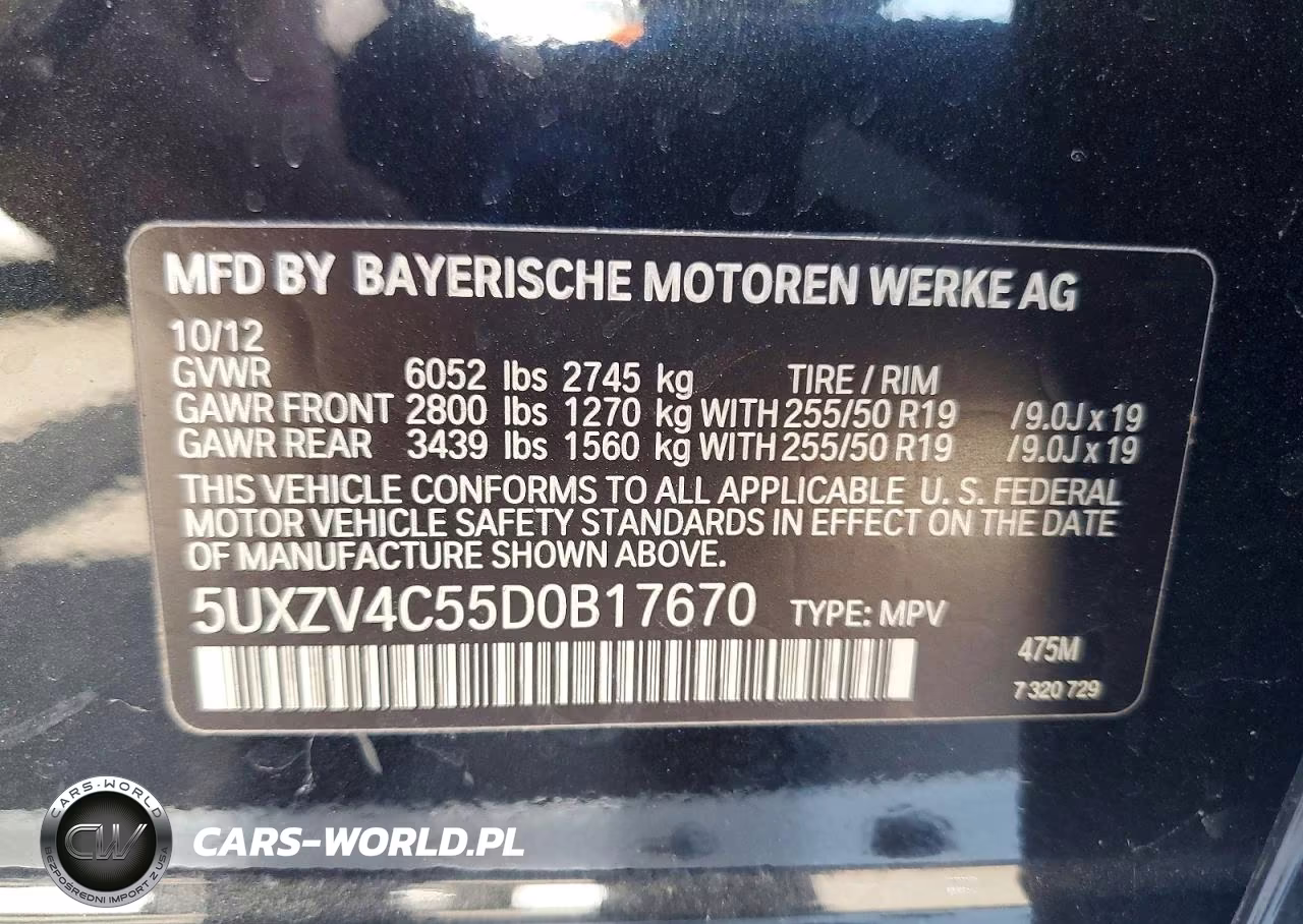2013 BMW X5 xDrive35I VIN:5UXZV4C55D0B17670 - 13