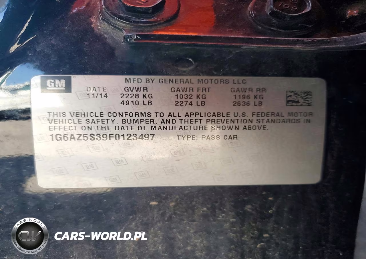 2015 Cadillac Cts Premium Collection VIN:1G6AZ5S39F0123497 - 12