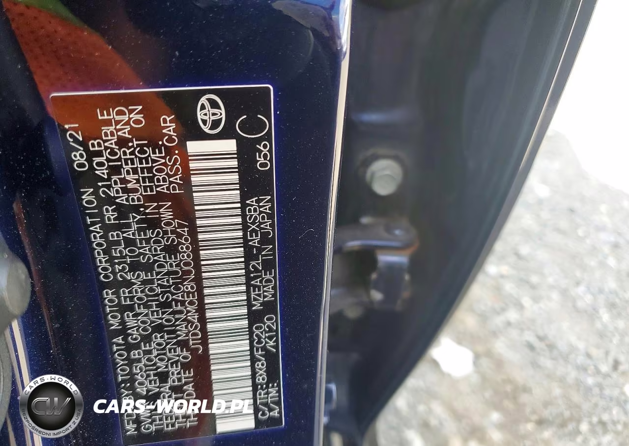 2022 Toyota Corolla Se VIN:JTDS4MCE8NJ088647 - 12