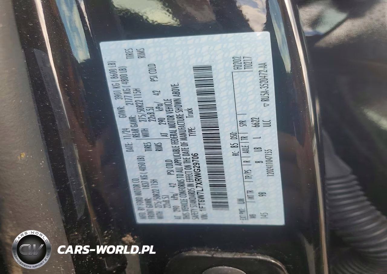 2024 Ford F150 Lightning Platinum VIN:1FT6W7L7XRWG29706 - 13