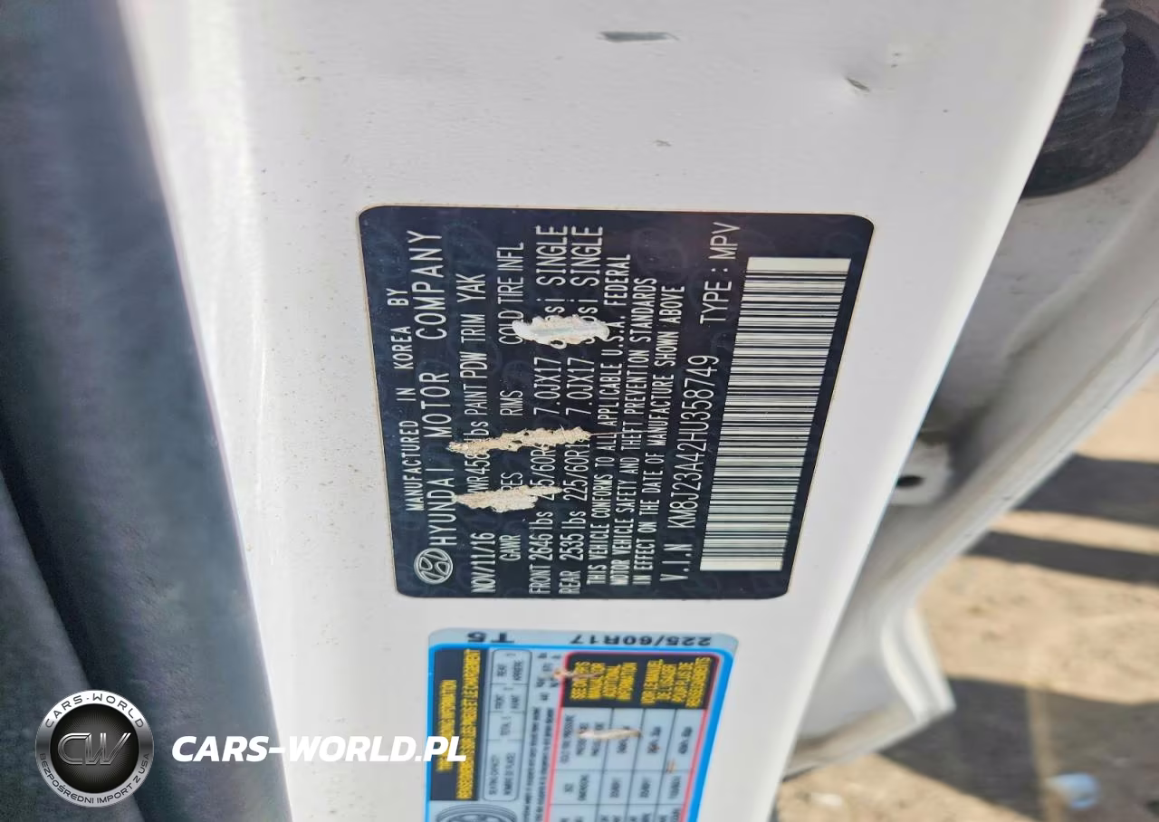 2017 Hyundai Tucson Se VIN:KM8J23A42HU358749 - 13