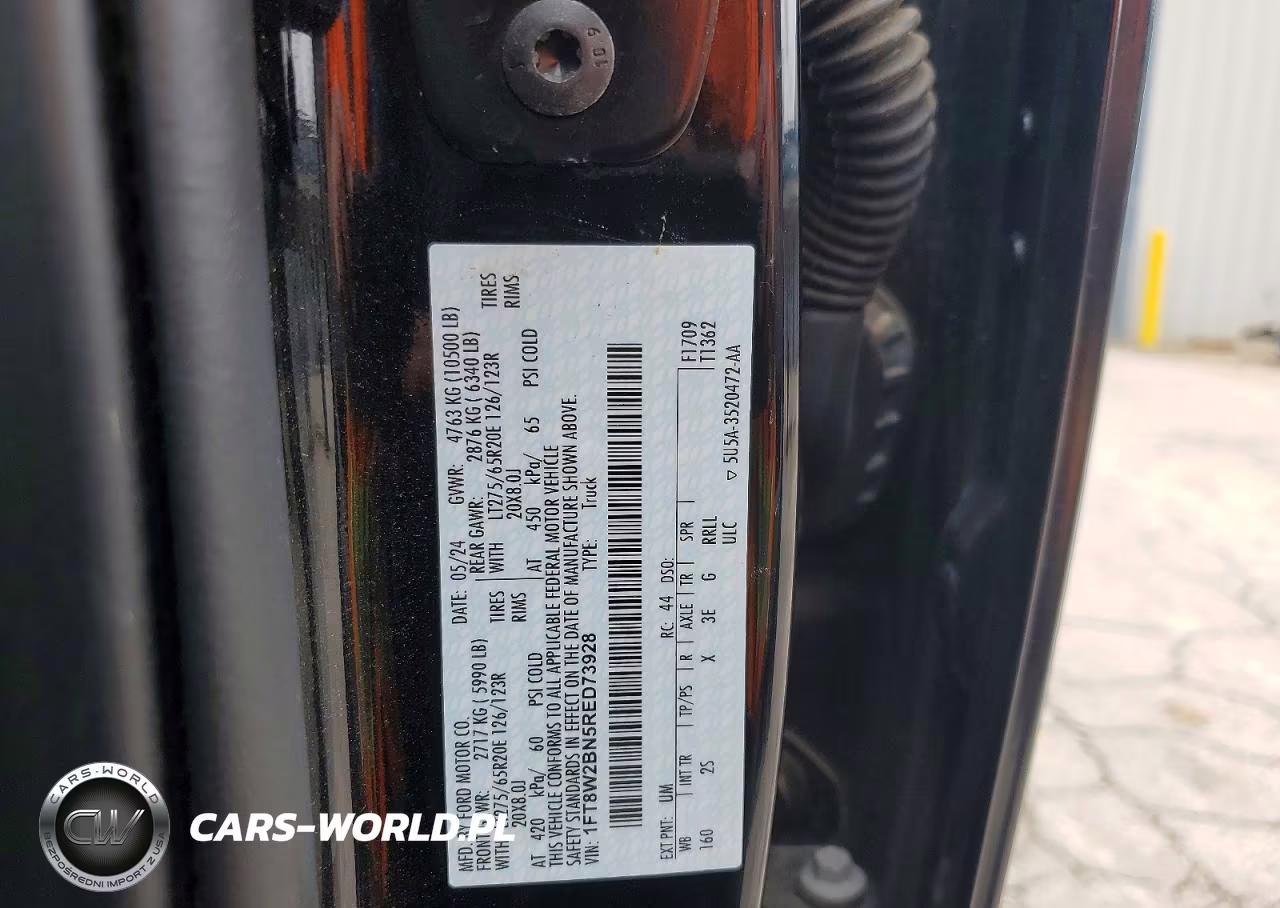 2024 Ford F250 Super Duty VIN:1FT8W2BN5RED73928 - 12