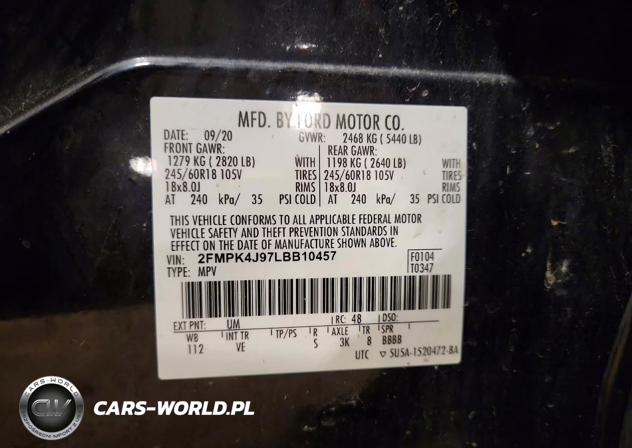2020 Ford Edge Sel VIN:2FMPK4J97LBB10457 - 13