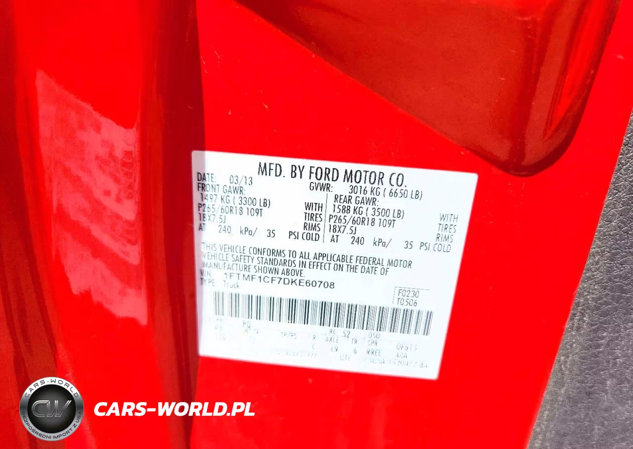 2013 Ford F150 VIN:1FTMF1CF7DKE60708 - 12