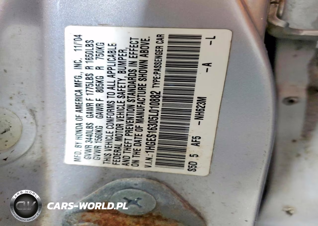 2005 Honda Civic Dx Vp VIN:1HGES16305L010882 - 12