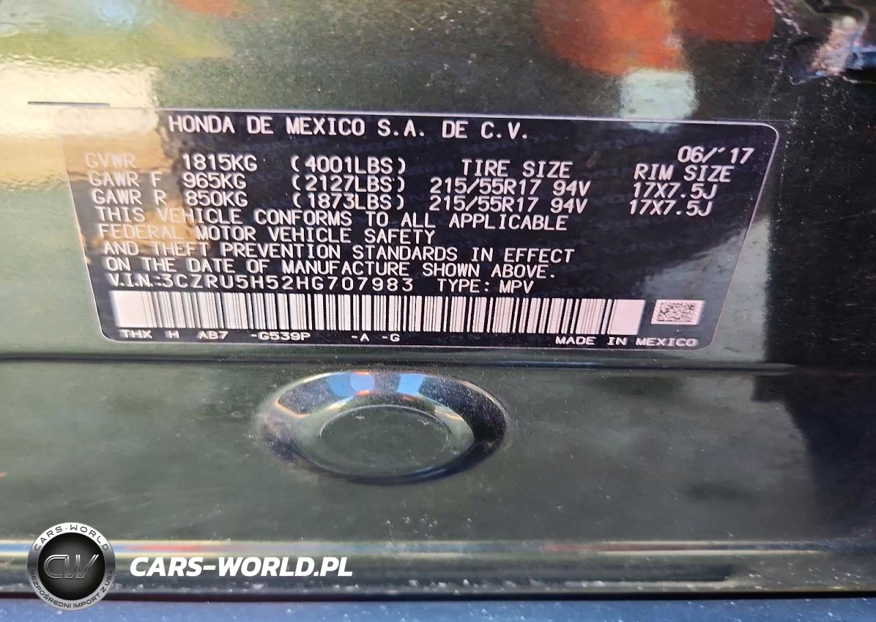 2017 Honda Hr-V Ex VIN:3CZRU5H52HG707983 - 12