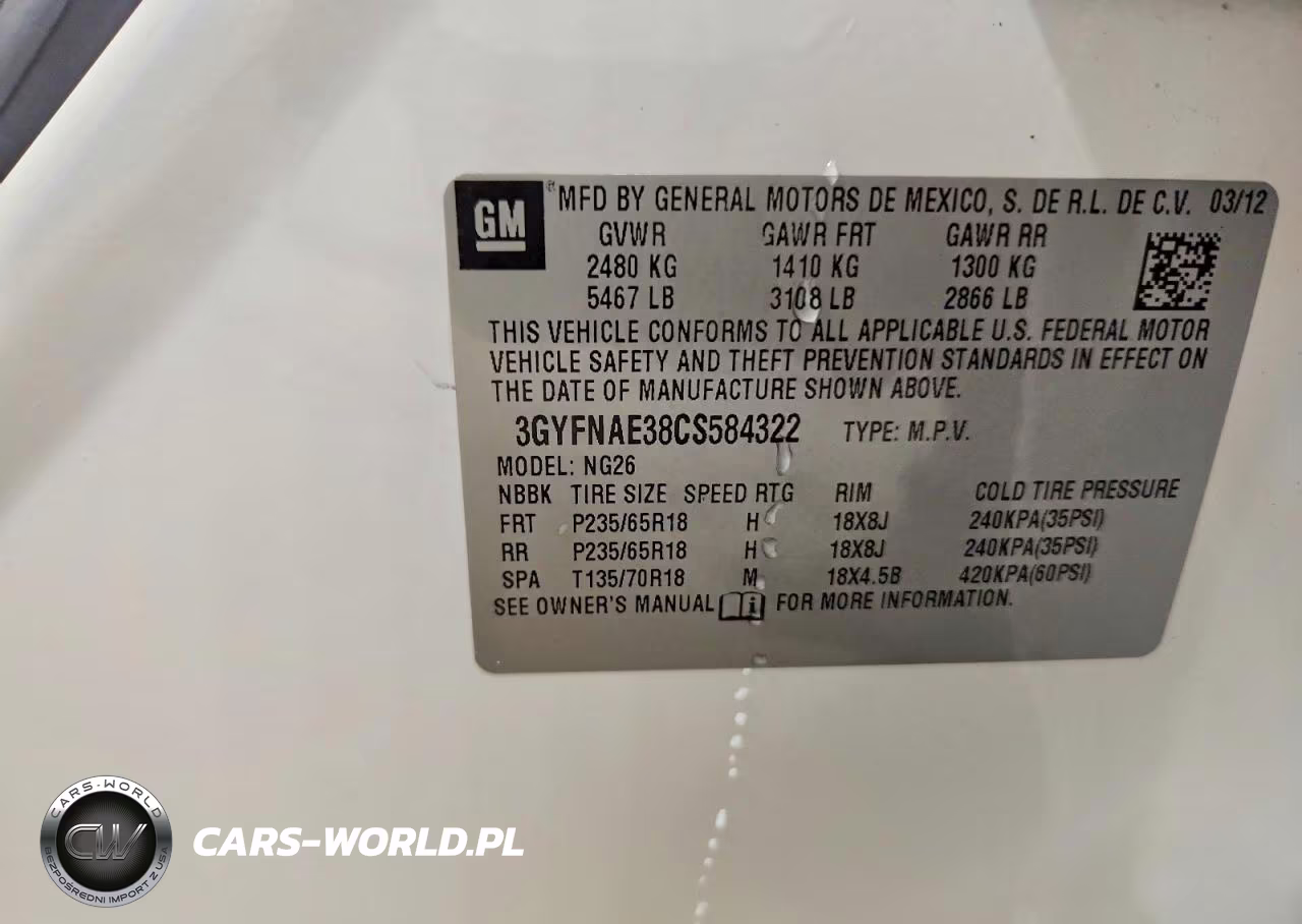 2012 Cadillac Srx Luxury Collection VIN:3GYFNAE38CS584322 - 12