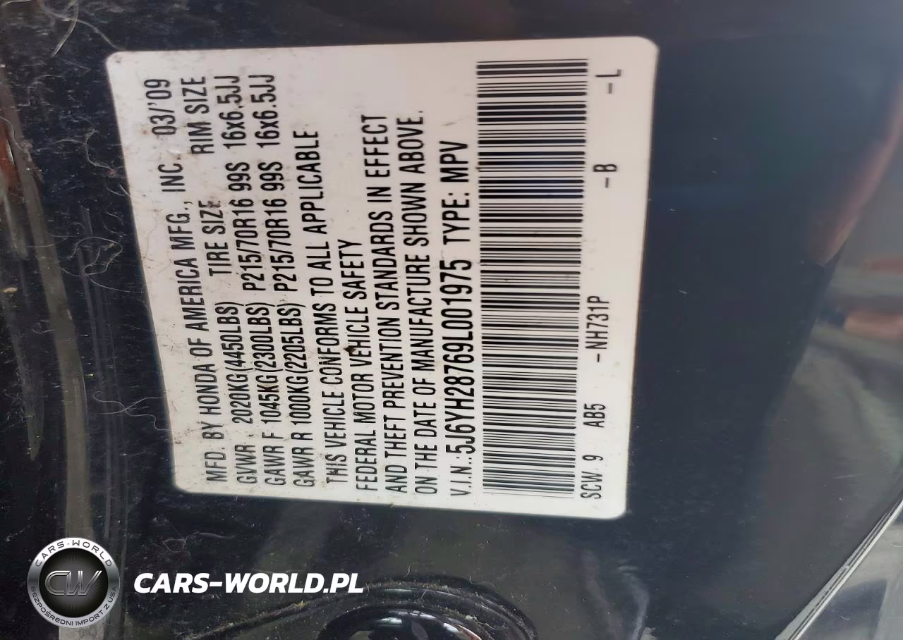 2009 Honda Element Ex VIN:5J6YH28769L001975 - 13