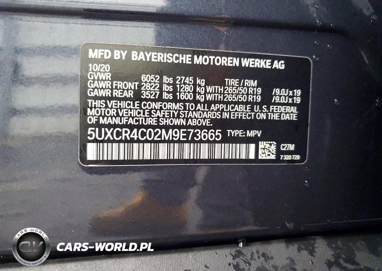 2021 BMW X5 Sdrive 40I VIN:5UXCR4C02M9E73665 - 13